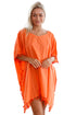 Sexy Orange Pom Pom Tassel Hem Gauze Cover up